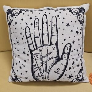Palmistry Sign Psychic Fortune Teller Halloween Throw Pillow